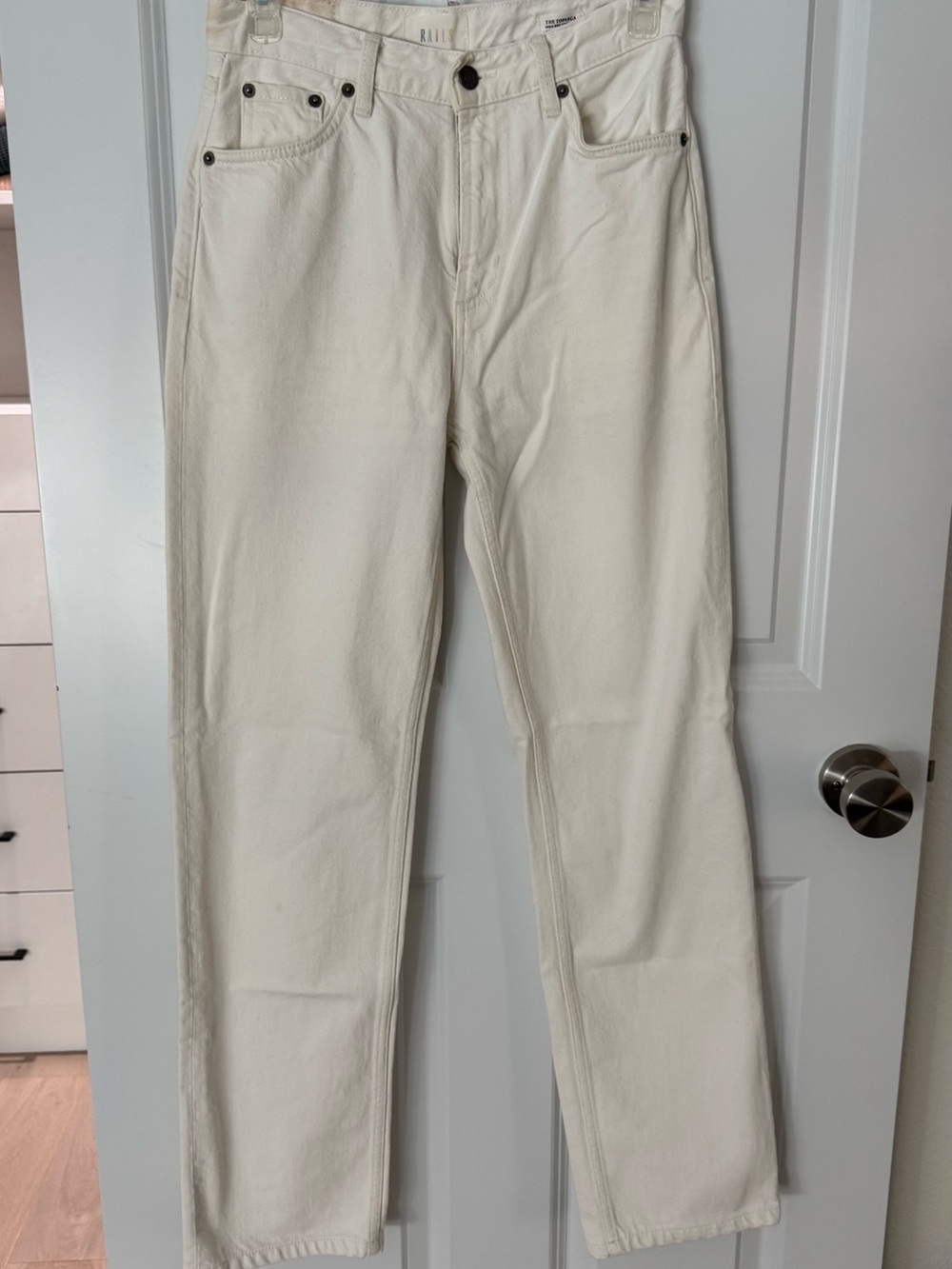 Rails Women's Straight Leg Jeans in Off-White/Cream